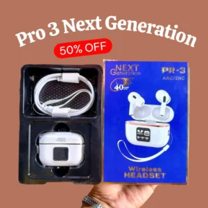 Pro 3 Next Generation Earbuds – Premium Touch Control Wireless Earphones with LCD Display
