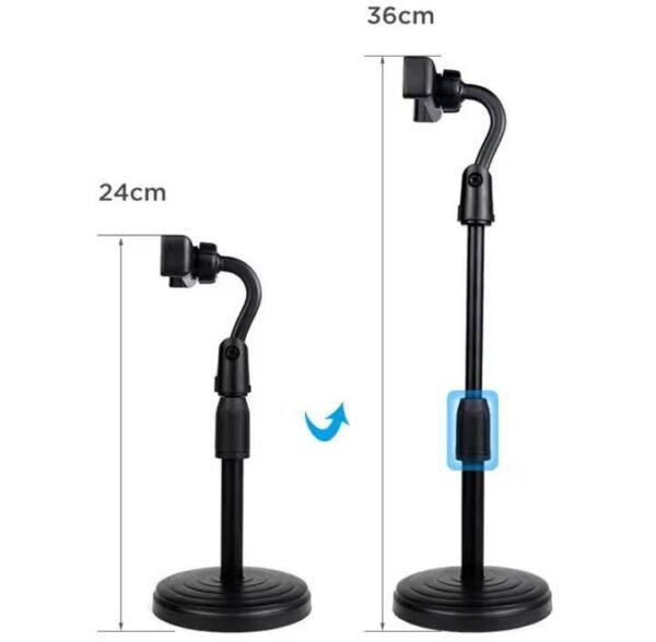 Universal Adjustable Lightweight Desktop Tripod for Smartphones | 360° Rotation Mobile Stand - Image 4