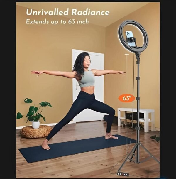 LED Ring Light with Metal Tripod Stand & Mobile Holder - Multicolor Lighting - 3 Pcs - Image 7