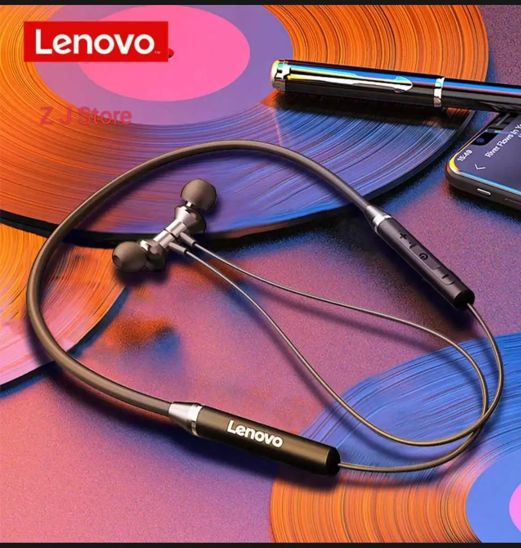 Lenovo HE05 Bluetooth Neckband – Powerful Wireless Earphones with Magnetic Design - Image 3