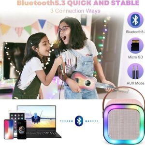 Portable LED Wireless Speaker | Bluetooth 5.3 Mini Speaker with Powerful Sound (Pack of 8)