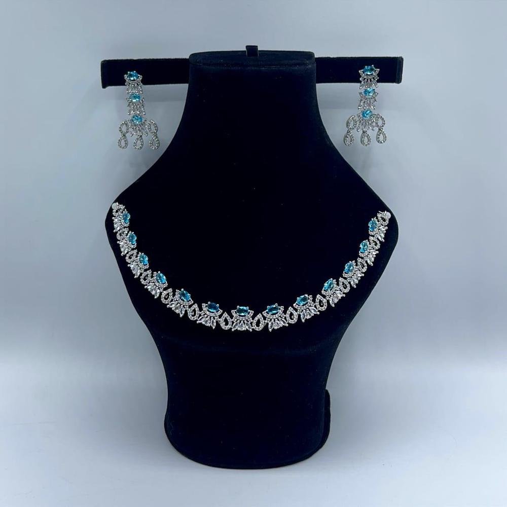 Elegant Silver Plated Necklace Set beast in pakistan - Image 4