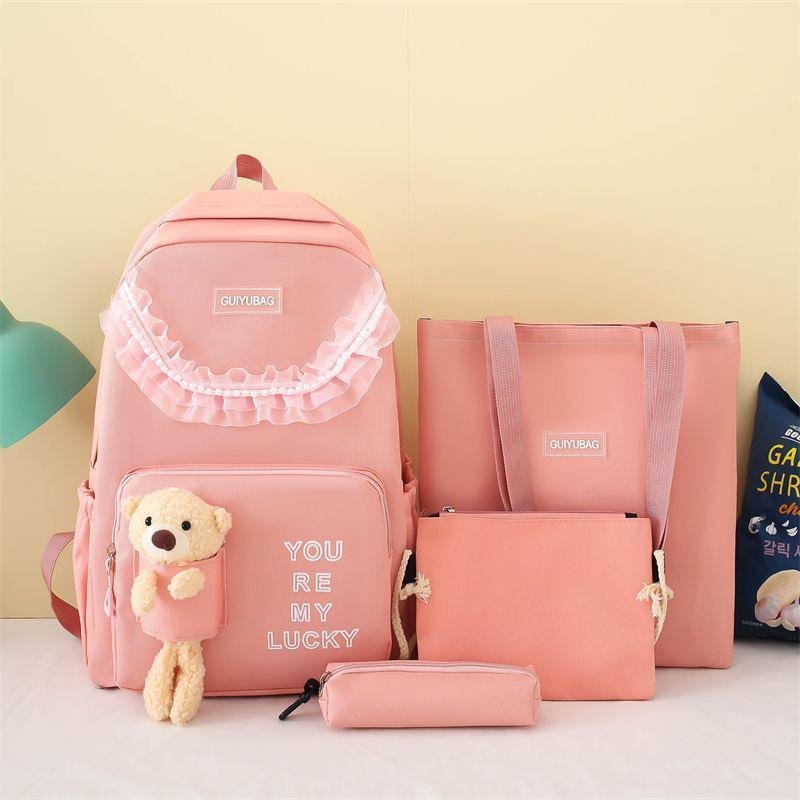 Stylish Multipurpose 4 Pcs Backpack Set – Premium Printed Nylon Bags for Everyday Use - Image 2