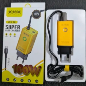 Powerful 100W Super Fast Charger with Type-C Cable