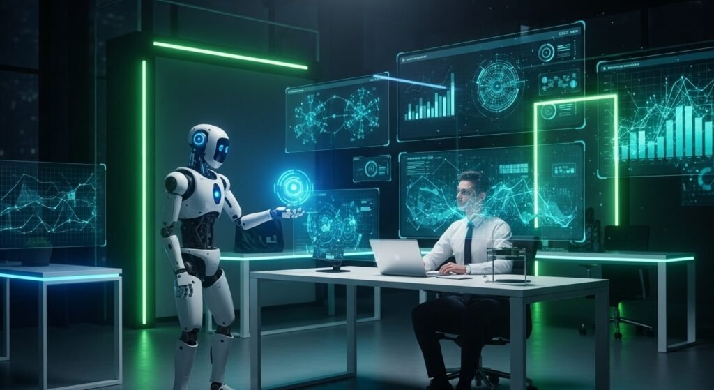 Robat interacting with human