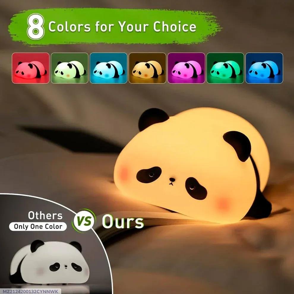 Panda LED Night Lamp 8 Colors Rechargeable USB Light