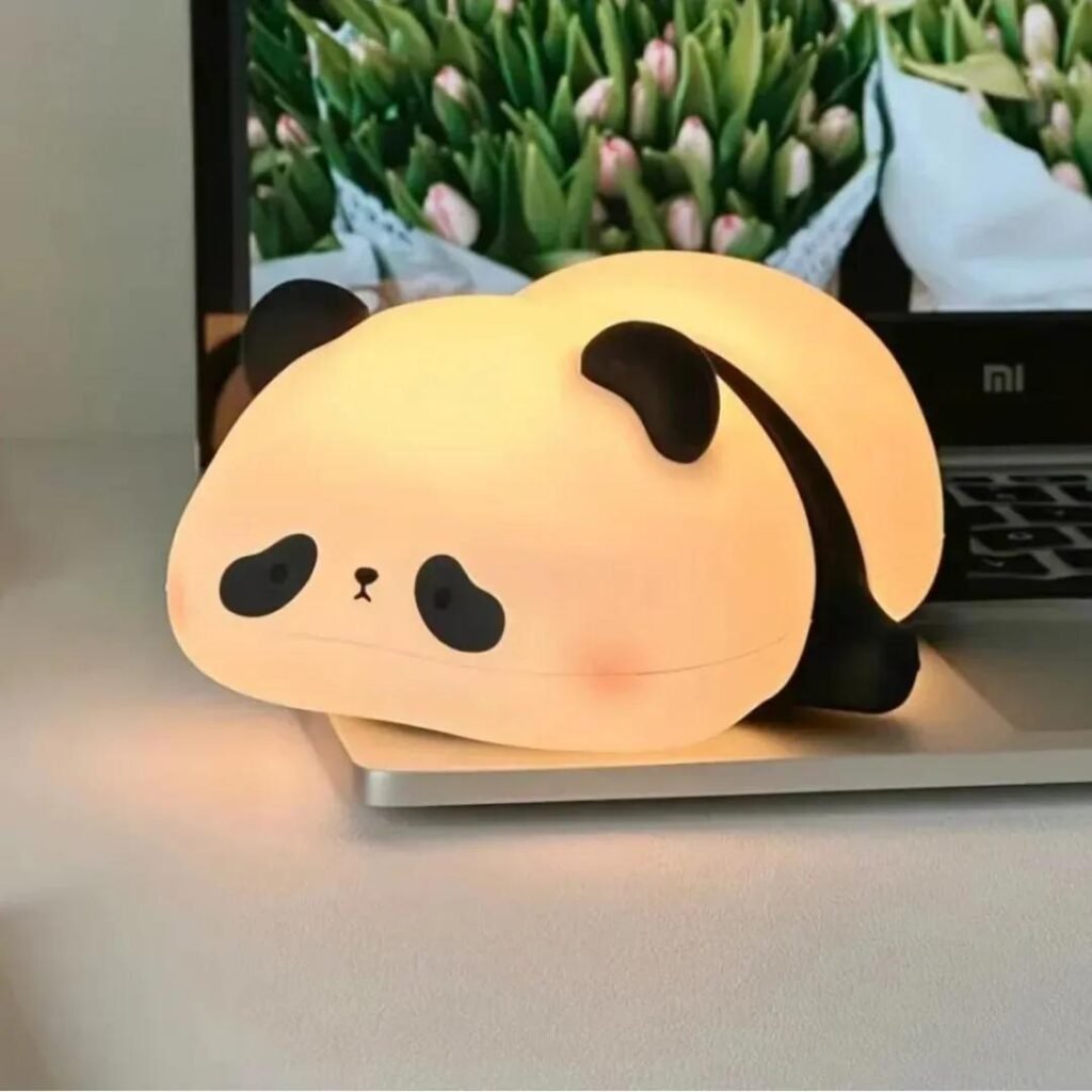 Panda LED Night Lamp 8 Colors Rechargeable USB Light